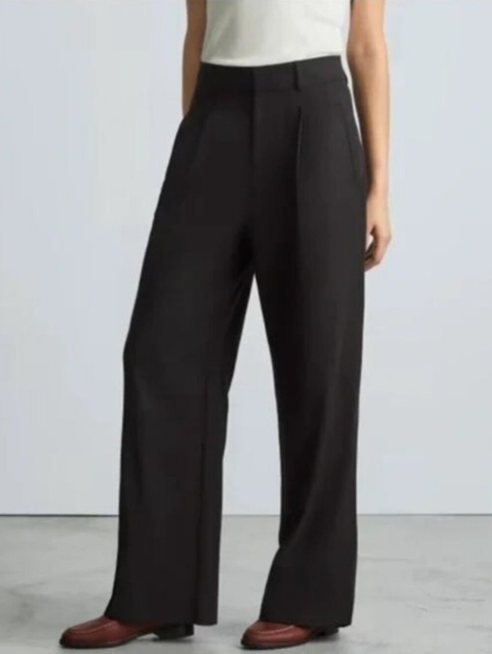 Everlane NWT The Way-High Drape Pant In Black Short Inseam